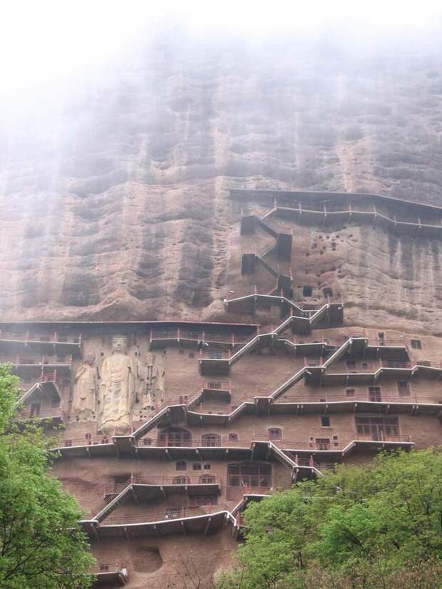 Гроты Майцзишань Maijishan Grottoes 11 Гроты Майцзишань