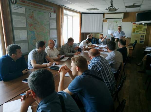 Совещание. Фото Департамента ГОЧСиПБ г.Москвы