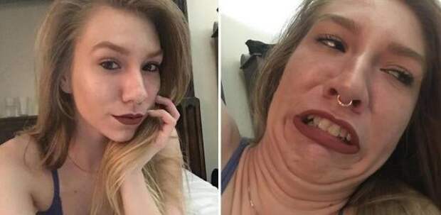 Девушки кривляются и корчат рожи