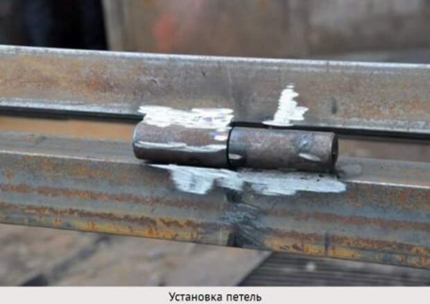 Как сделать распашные ворота из профлиста своими руками