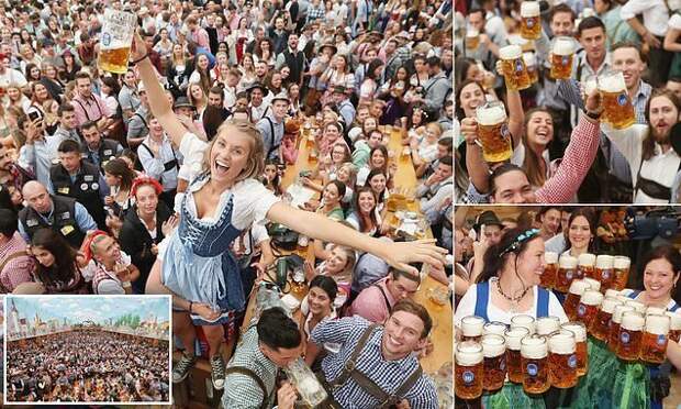 В Мюнхене открылся "Октоберфест" ynews, бавария, гуляния, мюнхен, октоберфест, октоберфест 2018, пивной фестиваль, пиво