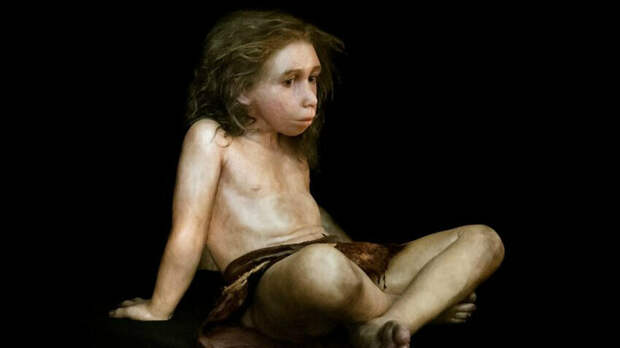 Реконструкция облика малыша-неандертальца. (с) Patrick Bernard