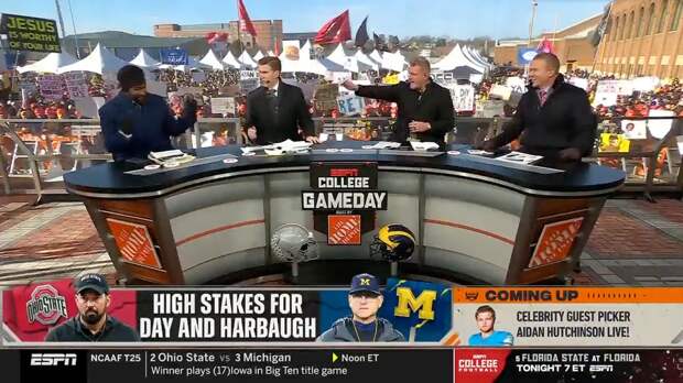 Desmond Howard Pete Thamel ESPN College GameDay Michigan