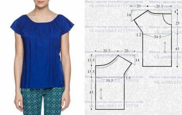Интересные идеи блузок и не только: с выкройками или вариантами моделирования 4