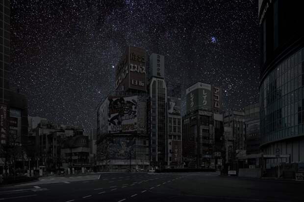 Как бы выглядели города, освещенные только звездами
