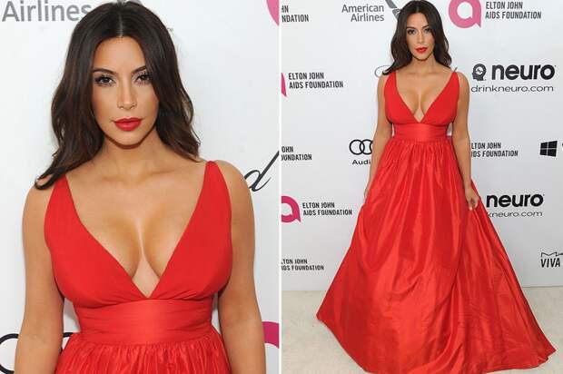 kim kardashian red dress