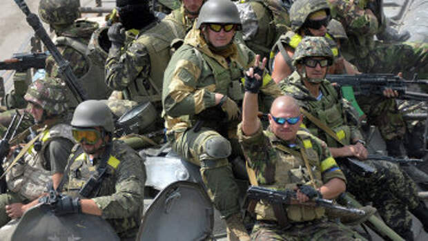 Украинские военные в Константиновке