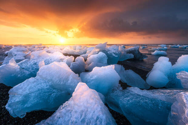Исландия природа, солнце, фотограф