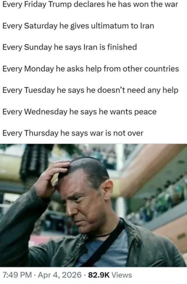 Каждую пятницу Трамп объявляет о победе в войне