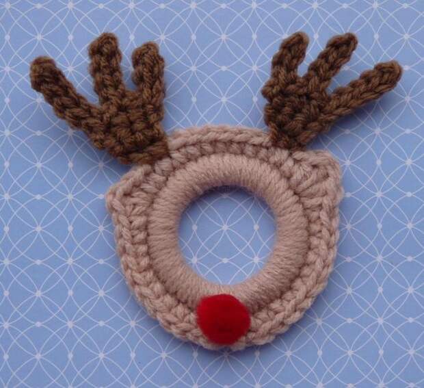Whiskers & Wool: Rudolph the Red Nose Ring Ornament