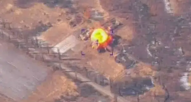 Уничтожение арсенала ВСУ российскими артиллеристами попало на видео