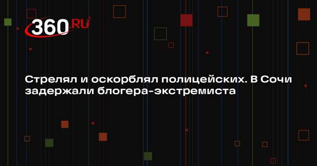 МВД: в аэропорту Сочи задержали блогера, который устроил перестрелку