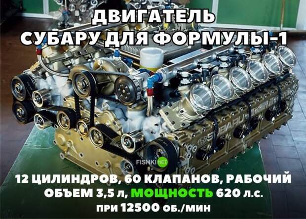 Двигатель Субару для Формулы-1 авто, автомобили, автоприкол, автоприколы, подборка, прикол, приколы, юмор