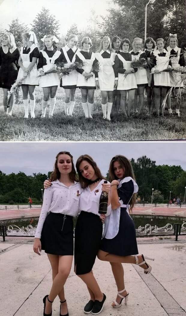 15 фото о том, как изменились платья выпускниц за последние 40 лет