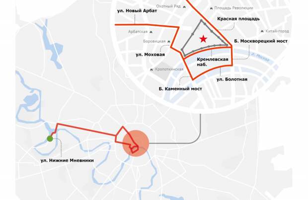 Какие улицы перекроют в Москве из-за репетиции парада Победы