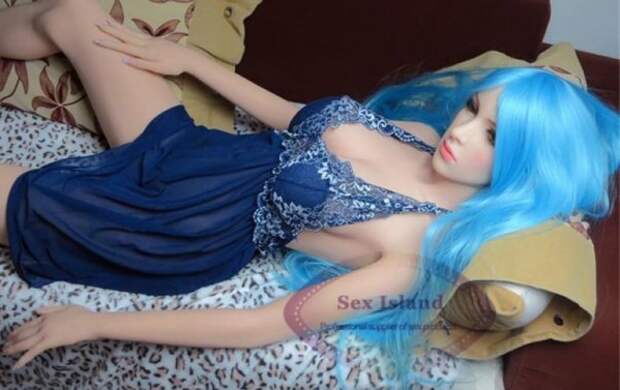 4. Силиконовая секс-кукла с голубыми волосами в натуральную величину ebay, игрушки, секс, товары