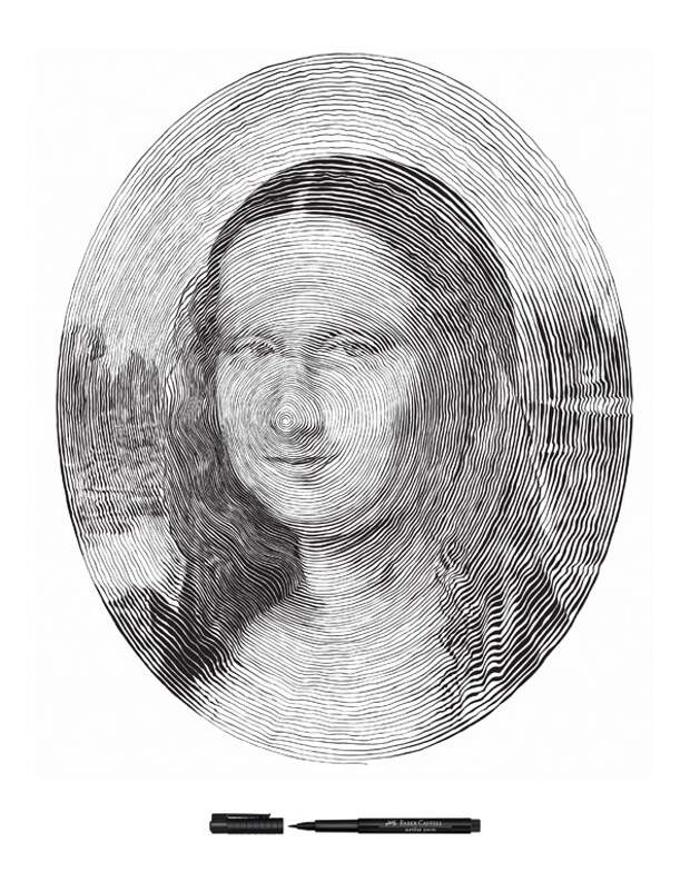 рисунок мона лизы
