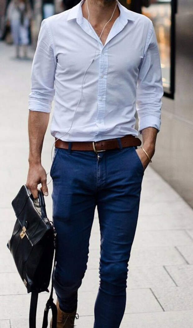 Мужские темные брюки с чем носить