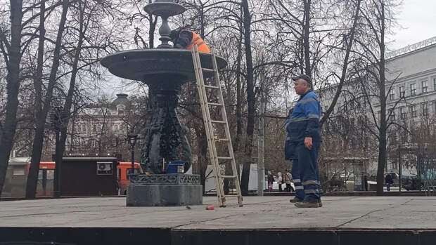 В Нижнем Новгороде началась подготовка к открытию фонтанов