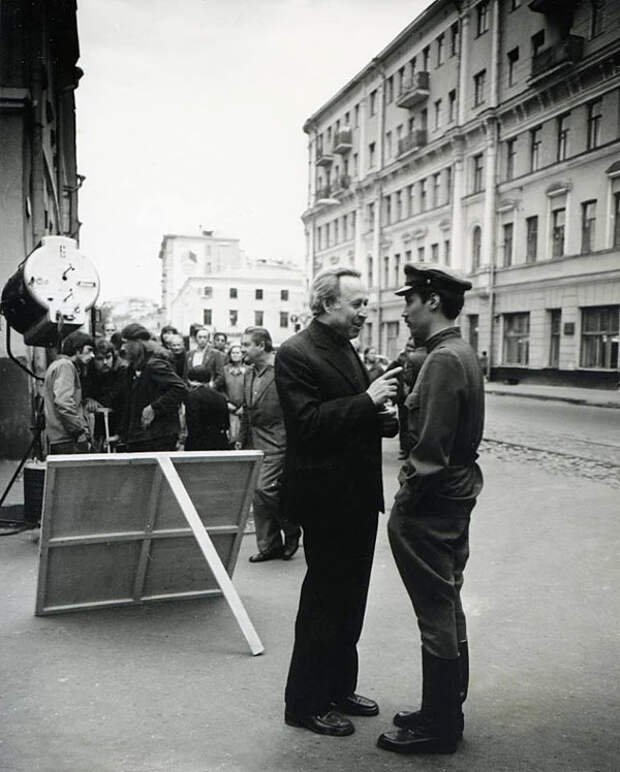 Владимир Конкин на съёмках "Место встречи изменить нельзя". 1978 г.