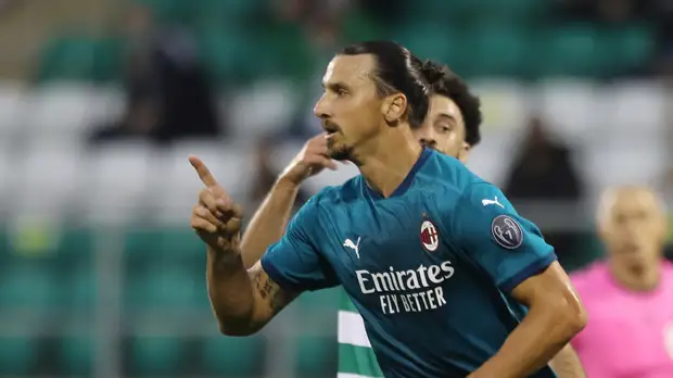 Дубль Ибрагимовича помог «Милану» обыграть «Болонью» в Серии А