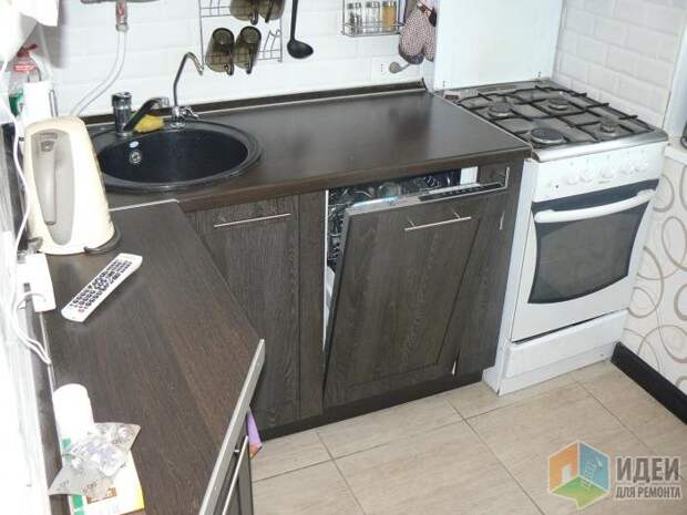 Посудомоечная машина на маленькой кухне, расположение плиты и пмм