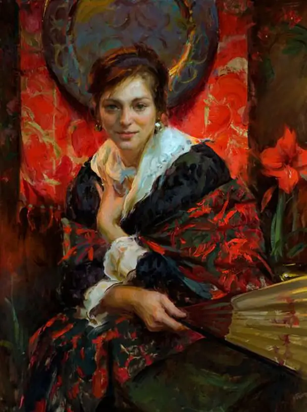 Портретист. Даниэль Герхартц фламенко. Daniel f. Gerhartz 1965. Даниэль Герхартц сестры картина. Даниэль Герхартц картина мать.