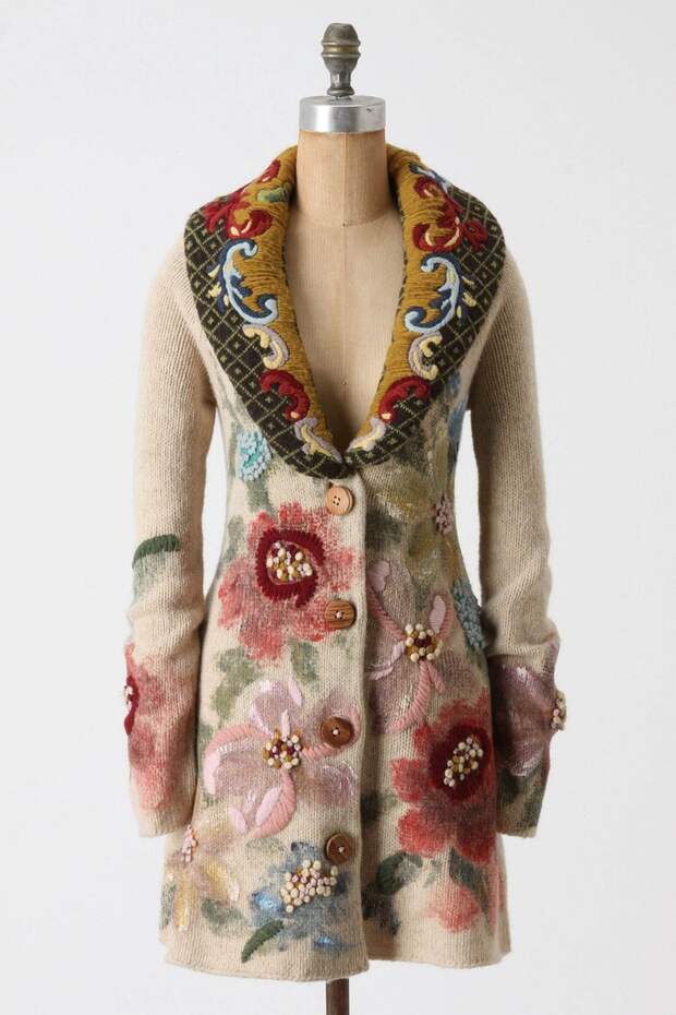 Anthropologie's Handpainted Poppies Sweatercoat - Are you KIDDING me? This is GORGEOUS!: 