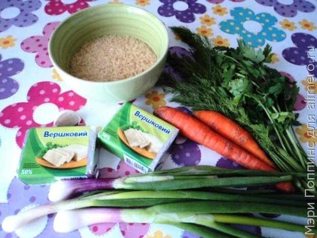 Рисовый суп с плавленными сырками Рисовый суп с плавленными сырками