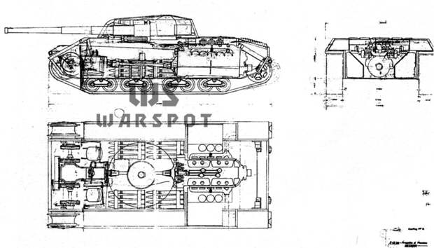 Проект Carro Armato P 43 bis, конец апреля 1943 года - Тяжёлый танк по-итальянски | Warspot.ru