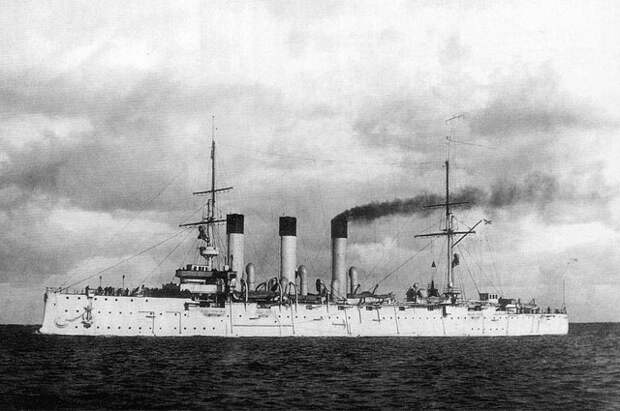 Крейсер Аврора на испытаниях 14 июня 1903 года