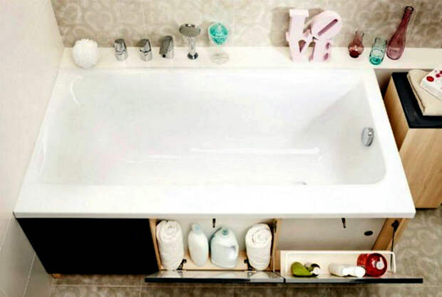 Шкафчики под ванной. | Фото: Архидея.