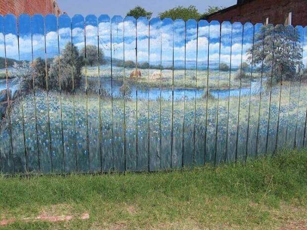 красивые рисунки на заборе