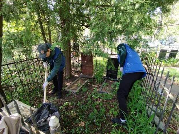 Волонтёры Державинского благоустраивают места захоронений ветеранов университета