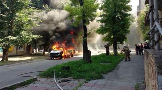 Взрыв машины карателя и депутата Чернявского в Каменском