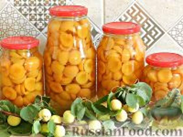 Фото к рецепту: Абрикосы в сиропе Фото к рецепту: Абрикосы в сиропе