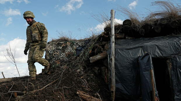 Украинский военнослужащий на линии соприкосновения в Донецкой области Украинский военнослужащий на линии соприкосновения в Донецкой области - РИА Новости, 1920, 20.02.2022