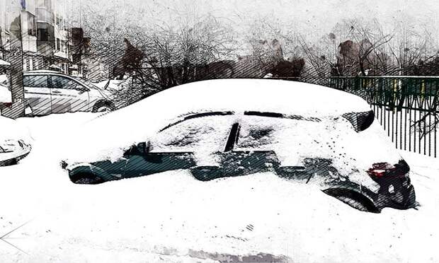 В Орле снегопад увеличил сугробы до полуметра