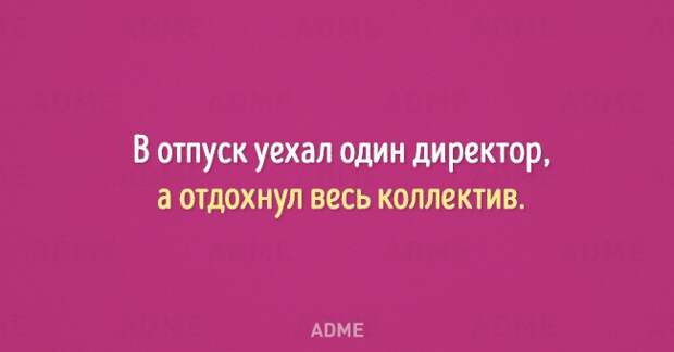 В отпуск уехал один директор а отдохнул весь коллектив АВМЕ