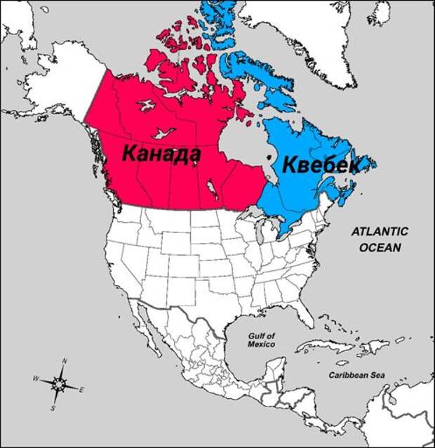 Языковая карта канады