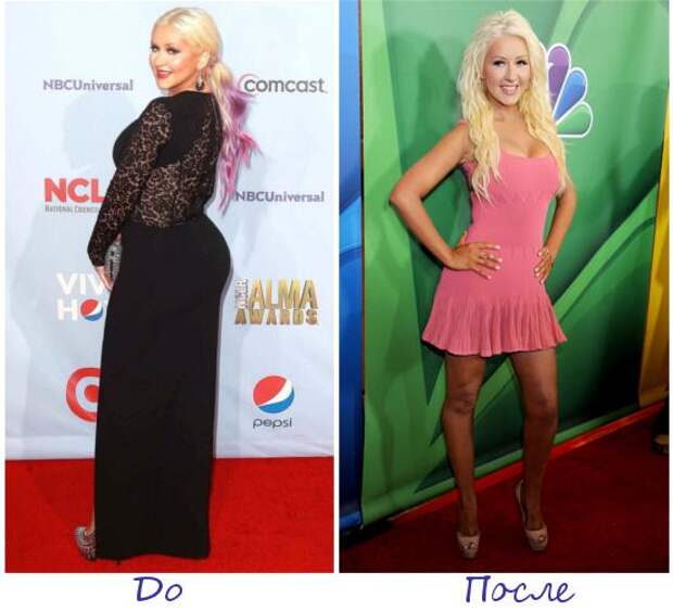 Кристина Агилера (Christina Aguilera) фото до и после похудения