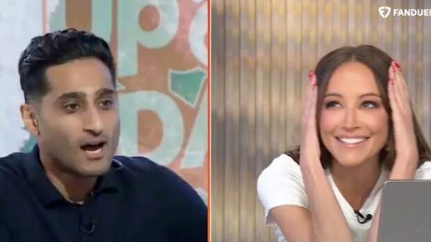 kay adams and shams charania flirting
