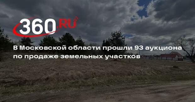 В Московской области прошли 93 аукциона по продаже земельных участков