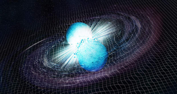 neutron star merger illustration