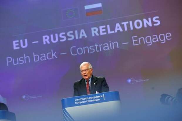European High Representative of the Union for Foreign Affairs, Josep Borrell speaks during a news conference at the European Commission headquarters, in Brussels, Belgium June 16, 2021. REUTERS/Johanna Geron/Pool