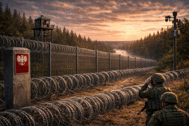 ПОЛЬША ПРИСТУПИЛА К СТРОИТЕЛЬСТВУ ТРЕТЬЕГО ПО СЧЕТУ ЗАБОРА НА ГРАНИЦЕ С БЕЛОРУССИЕЙ ﻿