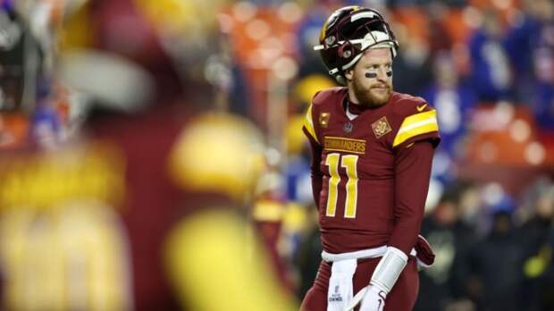 Washington Commanders quarterback Carson Wentz