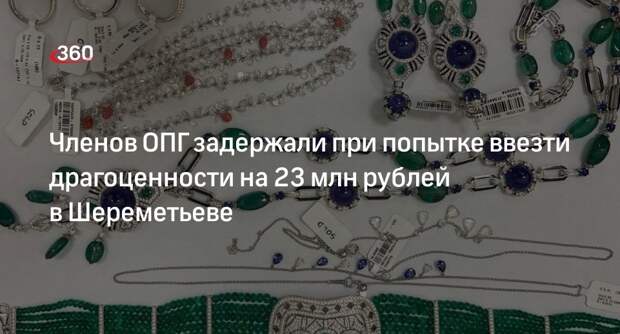 Пытавшегося ввезти драгоценности на 23 млн руб. мужчину задержали в Шереметьеве