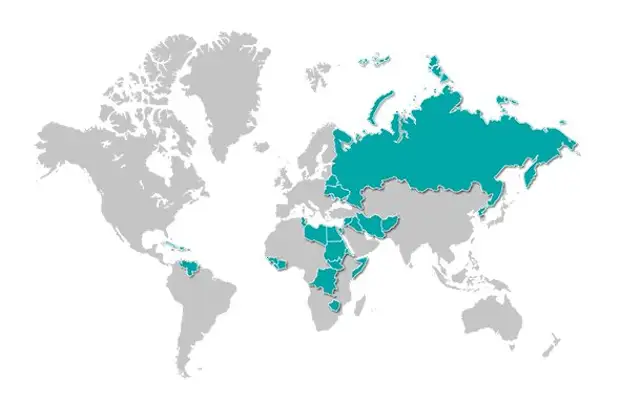 Страны против россии карта