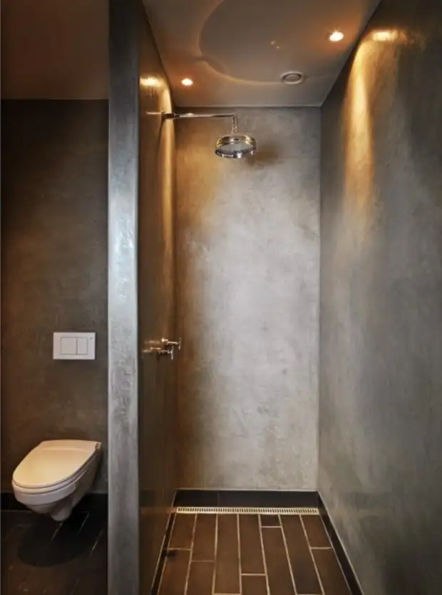 современная душевая. освещение душевых помещений. верхний душ встраиваемый hansgrohe axor lampshower/nendo 1jet 26031000 хром. освещение в душевой комнате. душевая с подсветкой.